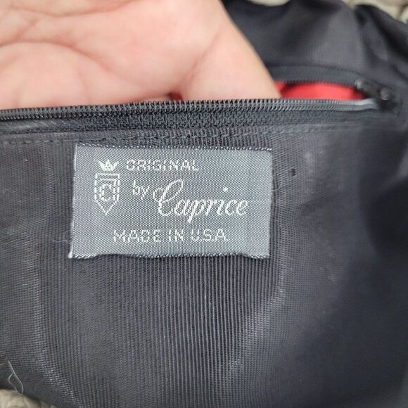 Vtg 80's Caprice Shoulder Bag Leather Boho Funky Patchwork Multicolor Large Gray - Picture 4 of 16